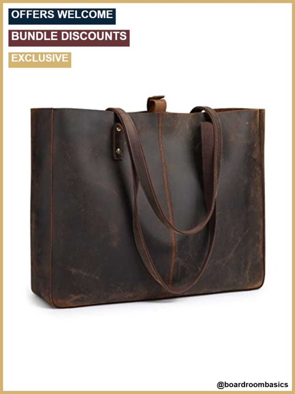 Genuine Leather Large Tote Bag for Women Shoulder Handbag Work Purse Laptop